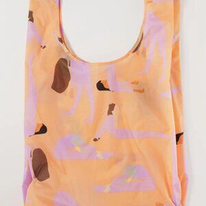 NWOT Big Baggu Orange Purple Yoga Reusable bag purse tote Tulips Discontinued